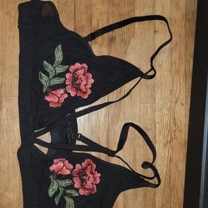Bralette, large, black